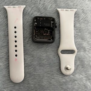 Apple Watch series 3 with white bands